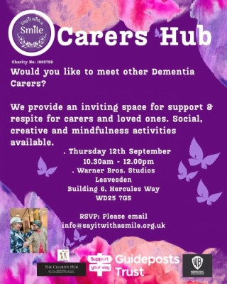 Say it with a smile news image - Come and meet other Dementia Carers!