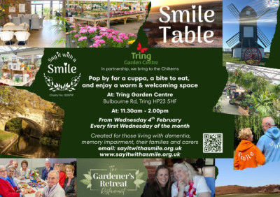 Say it with a smile news image - Smile Table@Tring Garden Centre